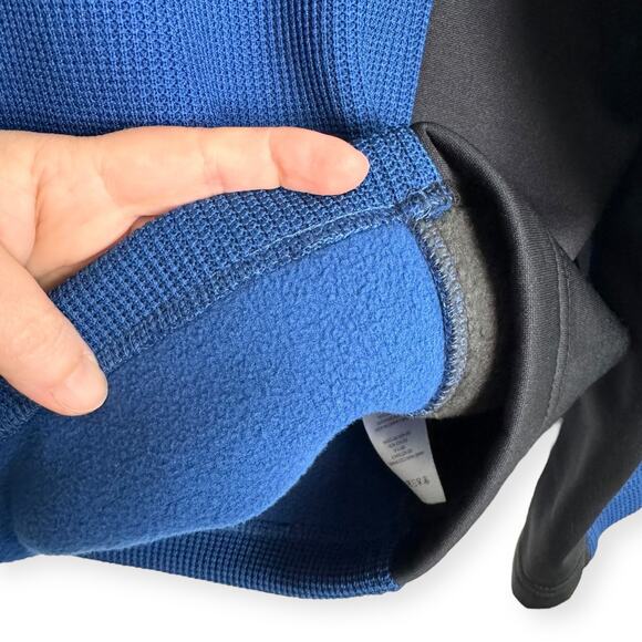 Spyder Electric Blue Outbound Half Half Zip Fleece Lined Pullover Men's Size L - Picture 8 of 13